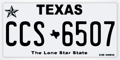 TX license plate CCS6507
