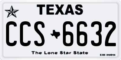 TX license plate CCS6632