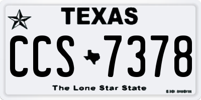 TX license plate CCS7378