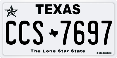 TX license plate CCS7697
