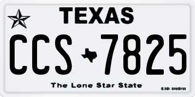 TX license plate CCS7825