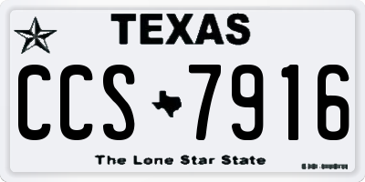 TX license plate CCS7916