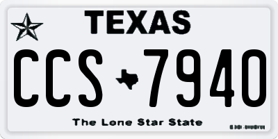 TX license plate CCS7940