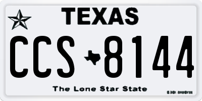 TX license plate CCS8144