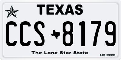 TX license plate CCS8179