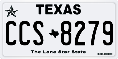 TX license plate CCS8279
