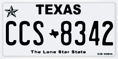 TX license plate CCS8342