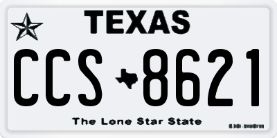 TX license plate CCS8621
