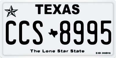 TX license plate CCS8995
