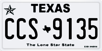 TX license plate CCS9135