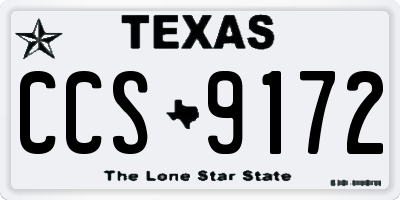 TX license plate CCS9172