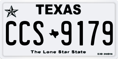 TX license plate CCS9179