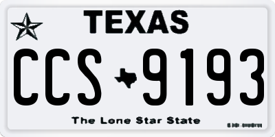 TX license plate CCS9193