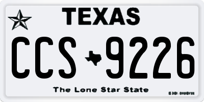 TX license plate CCS9226