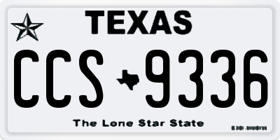 TX license plate CCS9336