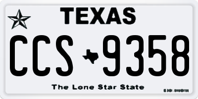 TX license plate CCS9358