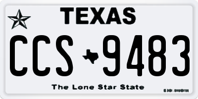 TX license plate CCS9483