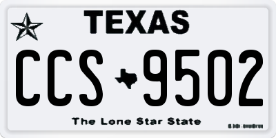 TX license plate CCS9502