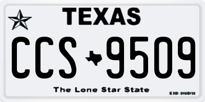 TX license plate CCS9509