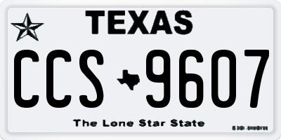 TX license plate CCS9607