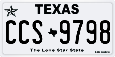 TX license plate CCS9798