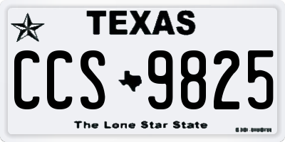 TX license plate CCS9825
