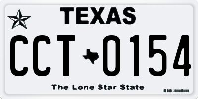 TX license plate CCT0154