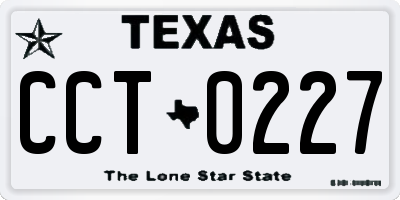 TX license plate CCT0227