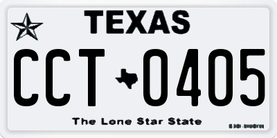 TX license plate CCT0405