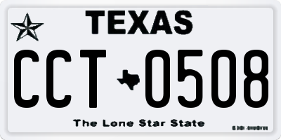 TX license plate CCT0508