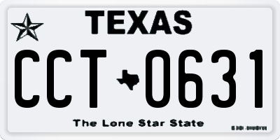 TX license plate CCT0631