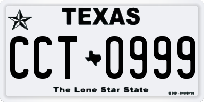 TX license plate CCT0999