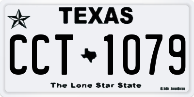 TX license plate CCT1079