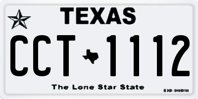 TX license plate CCT1112