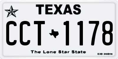 TX license plate CCT1178
