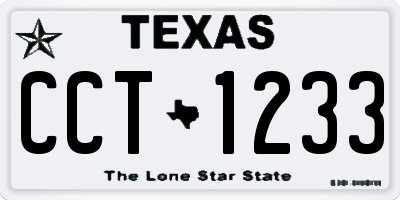TX license plate CCT1233