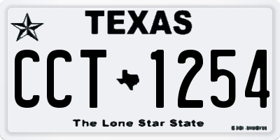 TX license plate CCT1254