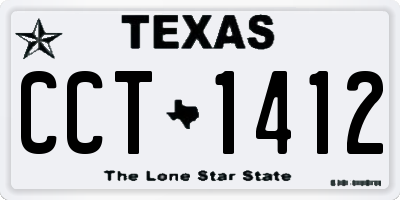 TX license plate CCT1412