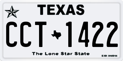 TX license plate CCT1422