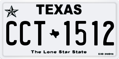 TX license plate CCT1512