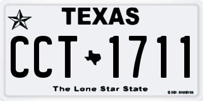 TX license plate CCT1711