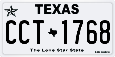TX license plate CCT1768