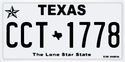 TX license plate CCT1778