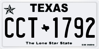TX license plate CCT1792