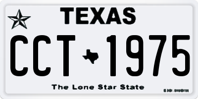 TX license plate CCT1975