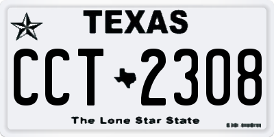 TX license plate CCT2308