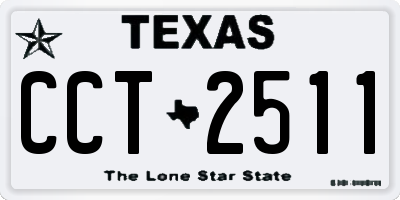 TX license plate CCT2511