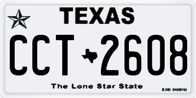 TX license plate CCT2608