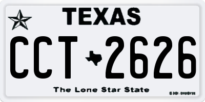 TX license plate CCT2626