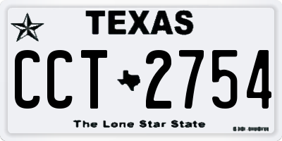 TX license plate CCT2754